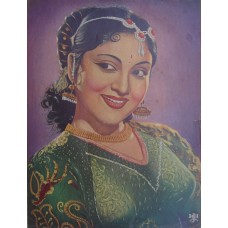 A set of four vintage prints of divas of Indian silver screen 